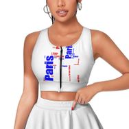 AILLOSA Activewear 3D Baskılı Desen TH-306 Askılı Kadın Atlet