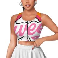 AILLOSA Activewear 3D Baskılı Desen TH-31 Askılı Kadın Atlet