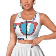 AILLOSA Activewear 3D Baskılı Desen TH-310 Askılı Kadın Atlet