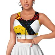 AILLOSA Activewear 3D Baskılı Desen TH-318 Askılı Kadın Atlet