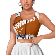 AILLOSA Activewear 3D Baskılı Desen TH-322 Askılı Kadın Atlet