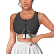 AILLOSA Activewear 3D Baskılı Desen TH-323 Askılı Kadın Atlet