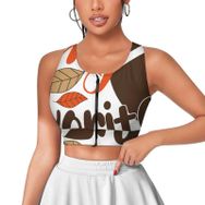 AILLOSA Activewear 3D Baskılı Desen TH-324 Askılı Kadın Atlet