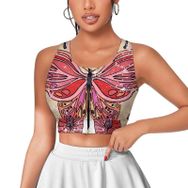 AILLOSA Activewear 3D Baskılı Desen TH-325 Askılı Kadın Atlet