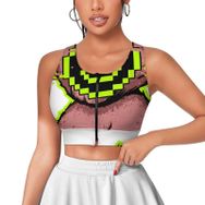 AILLOSA Activewear 3D Baskılı Desen TH-331 Askılı Kadın Atlet