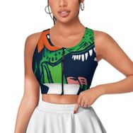 AILLOSA Activewear 3D Baskılı Desen TH-339 Askılı Kadın Atlet