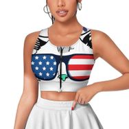 AILLOSA Activewear 3D Baskılı Desen TH-340 Askılı Kadın Atlet
