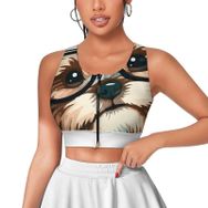 AILLOSA Activewear 3D Baskılı Desen TH-348 Askılı Kadın Atlet