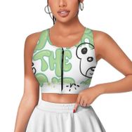 AILLOSA Activewear 3D Baskılı Desen TH-349 Askılı Kadın Atlet