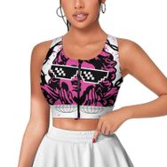 AILLOSA Activewear 3D Baskılı Desen TH-352 Askılı Kadın Atlet