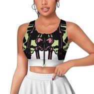 AILLOSA Activewear 3D Baskılı Desen TH-358 Askılı Kadın Atlet