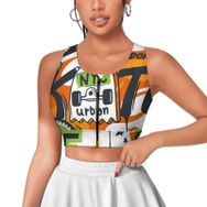 AILLOSA Activewear 3D Baskılı Desen TH-362 Askılı Kadın Atlet