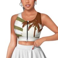 AILLOSA Activewear 3D Baskılı Desen TH-365 Askılı Kadın Atlet