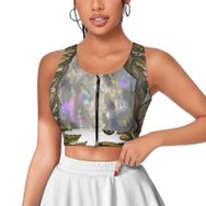 AILLOSA Activewear 3D Baskılı Desen TH-367 Askılı Kadın Atlet