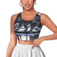 AILLOSA Activewear 3D Baskılı Desen TH-369 Askılı Kadın Atlet