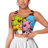 AILLOSA Activewear 3D Baskılı Desen TH-373 Askılı Kadın Atlet