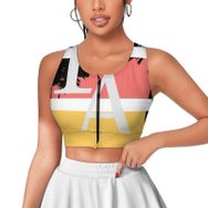 AILLOSA Activewear 3D Baskılı Desen TH-384 Askılı Kadın Atlet