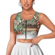AILLOSA Activewear 3D Baskılı Desen TH-408 Askılı Kadın Atlet