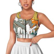 AILLOSA Activewear 3D Baskılı Desen TH-430 Askılı Kadın Atlet