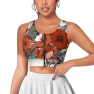 AILLOSA Activewear 3D Baskılı Desen TH-431 Askılı Kadın Atlet