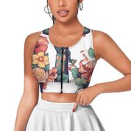 AILLOSA Activewear 3D Baskılı Desen TH-433 Askılı Kadın Atlet