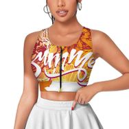 AILLOSA Activewear 3D Baskılı Desen TH-437 Askılı Kadın Atlet