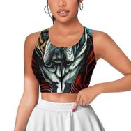 AILLOSA Activewear 3D Baskılı Desen TH-439 Askılı Kadın Atlet