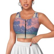 AILLOSA Activewear 3D Baskılı Desen TH-482 Askılı Kadın Atlet