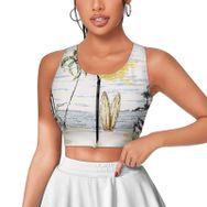 AILLOSA Activewear 3D Baskılı Desen TH-484 Askılı Kadın Atlet