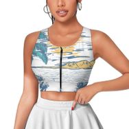 AILLOSA Activewear 3D Baskılı Desen TH-485 Askılı Kadın Atlet