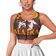 AILLOSA Activewear 3D Baskılı Desen TH-489 Askılı Kadın Atlet