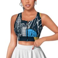 AILLOSA Activewear 3D Baskılı Desen TH-495 Askılı Kadın Atlet