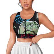AILLOSA Activewear 3D Baskılı Desen TH-497 Askılı Kadın Atlet