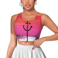 AILLOSA Activewear 3D Baskılı Desen TH-74 Askılı Kadın Atlet