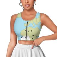 AILLOSA Activewear 3D Baskılı Desen TH-76 Askılı Kadın Atlet
