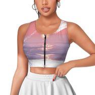 AILLOSA Activewear 3D Baskılı Desen TH-85 Askılı Kadın Atlet