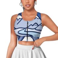AILLOSA Activewear 3D Baskılı Desen TH-98 Askılı Kadın Atlet
