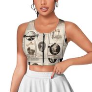 AILLOSA Activewear 3D Baskılı Desen YH-1 Askılı Kadın Atlet
