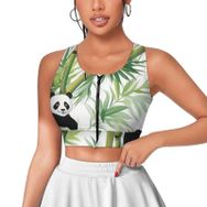 AILLOSA Activewear 3D Baskılı Desen YH-10 Askılı Kadın Atlet