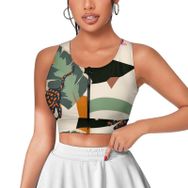 AILLOSA Activewear 3D Baskılı Desen YH-103 Askılı Kadın Atlet