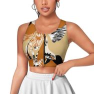AILLOSA Activewear 3D Baskılı Desen YH-106 Askılı Kadın Atlet