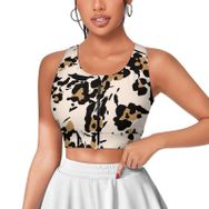 AILLOSA Activewear 3D Baskılı Desen YH-116 Askılı Kadın Atlet