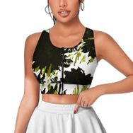 AILLOSA Activewear 3D Baskılı Desen YH-123 Askılı Kadın Atlet