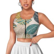 AILLOSA Activewear 3D Baskılı Desen YH-130 Askılı Kadın Atlet