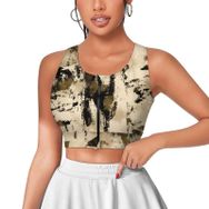 AILLOSA Activewear 3D Baskılı Desen YH-139 Askılı Kadın Atlet