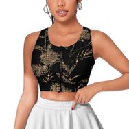 AILLOSA Activewear 3D Baskılı Desen YH-142 Askılı Kadın Atlet