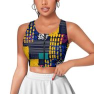 AILLOSA Activewear 3D Baskılı Desen YH-145 Askılı Kadın Atlet