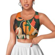 AILLOSA Activewear 3D Baskılı Desen YH-146 Askılı Kadın Atlet