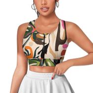 AILLOSA Activewear 3D Baskılı Desen YH-148 Askılı Kadın Atlet
