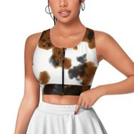 AILLOSA Activewear 3D Baskılı Desen YH-149 Askılı Kadın Atlet